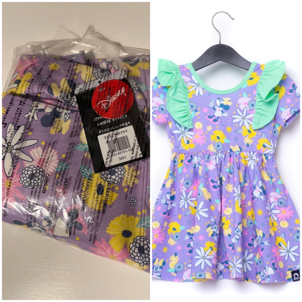 Rags Raches Size 3/4 Disney Minnie Mouse Ruffle Dress